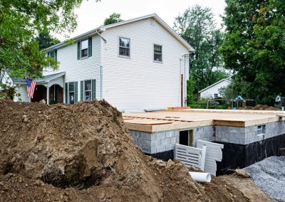 new basement concrete work